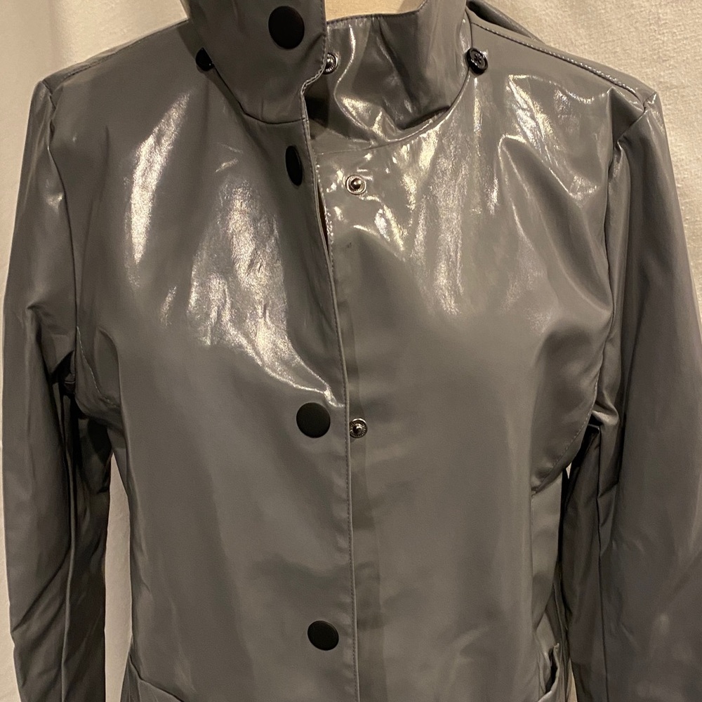 Jane Post grey rain coat, NWOT - Picture 2 of 6
